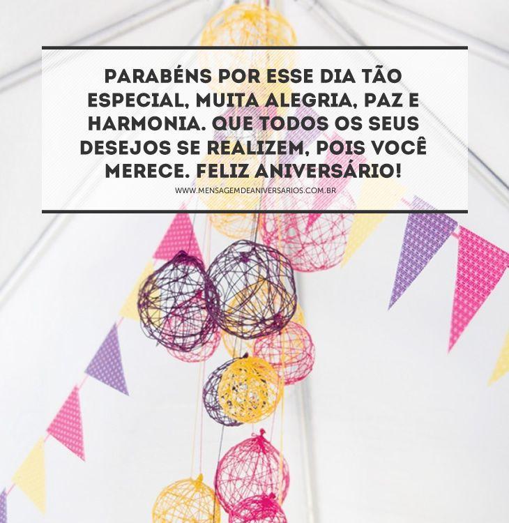 Parabéns por este dia tão especial