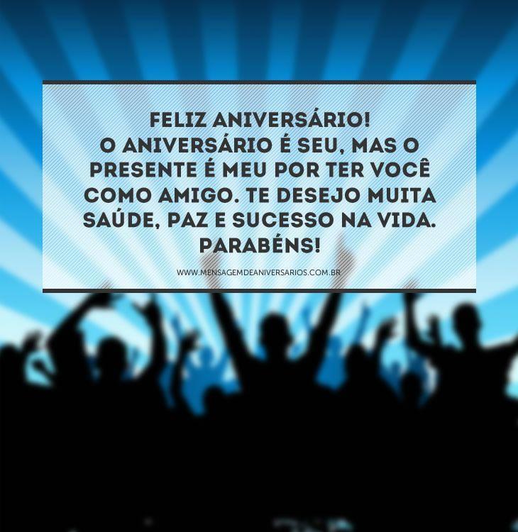 Parabéns amigo