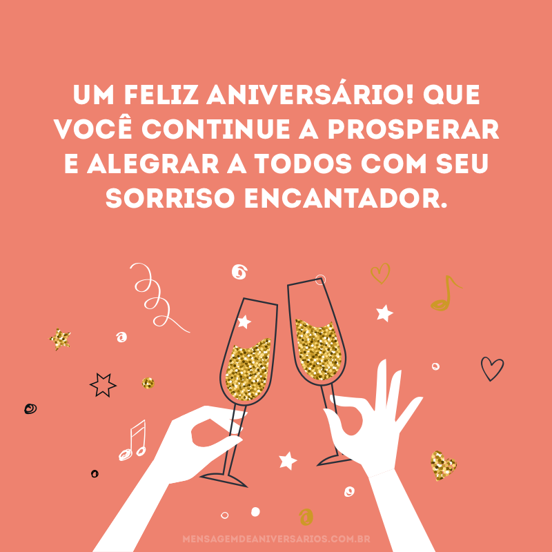 Feliz aniversário para colega de trabalho