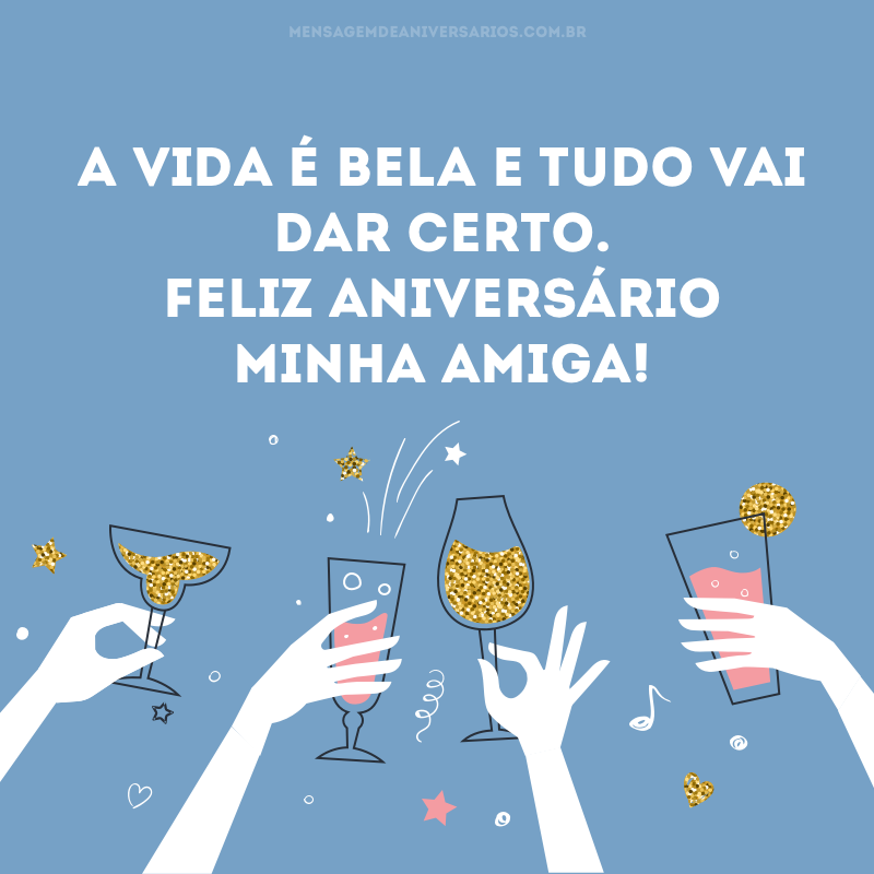 Feliz aniversário para amiga