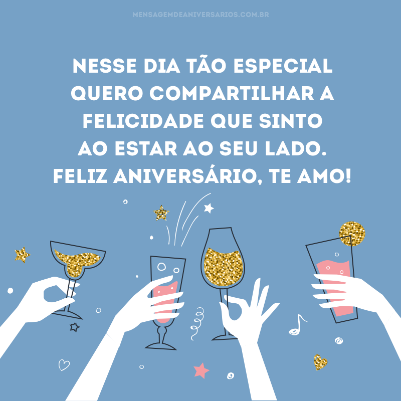 Feliz aniversário para meu amor