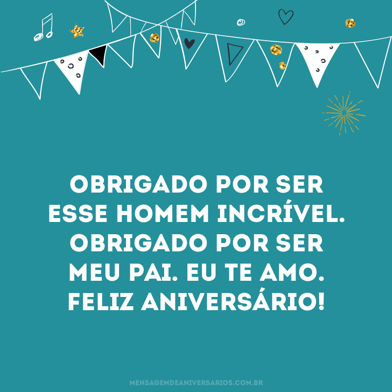 Mensagem de aniversário para pai