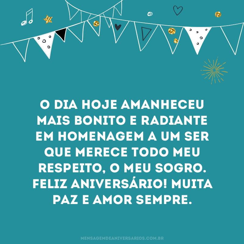 Mensagem de aniversário para sogro