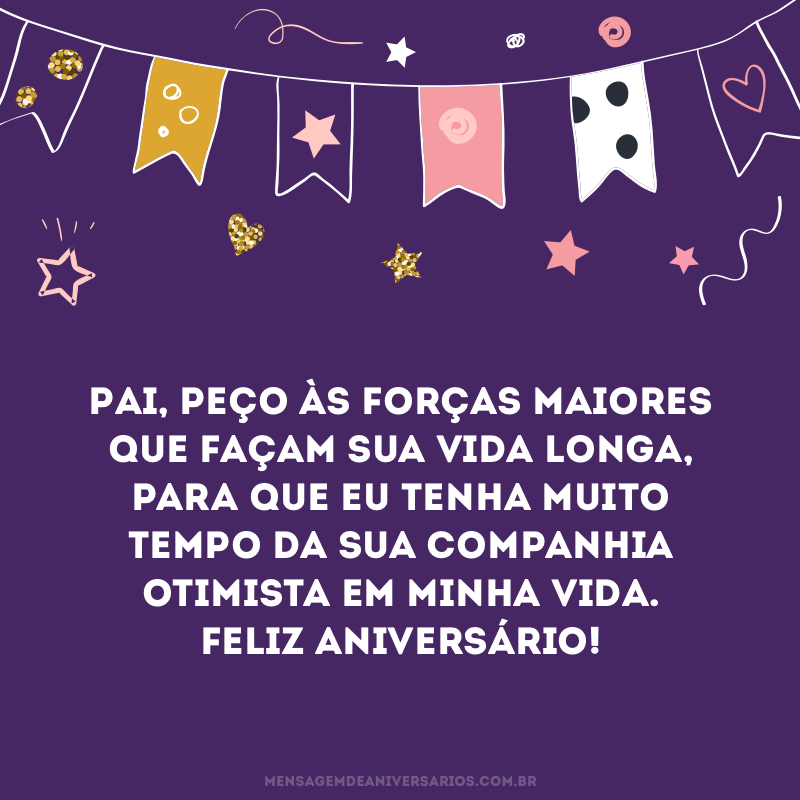 Feliz aniversário pai