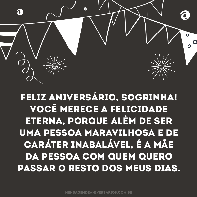 Feliz aniversário sogrinha