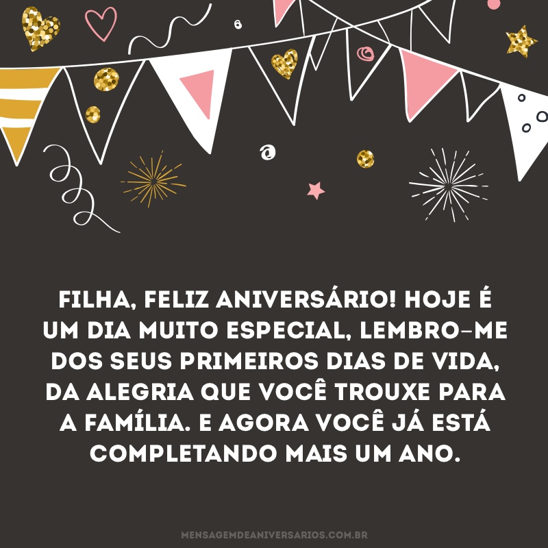 Feliz aniversário filha