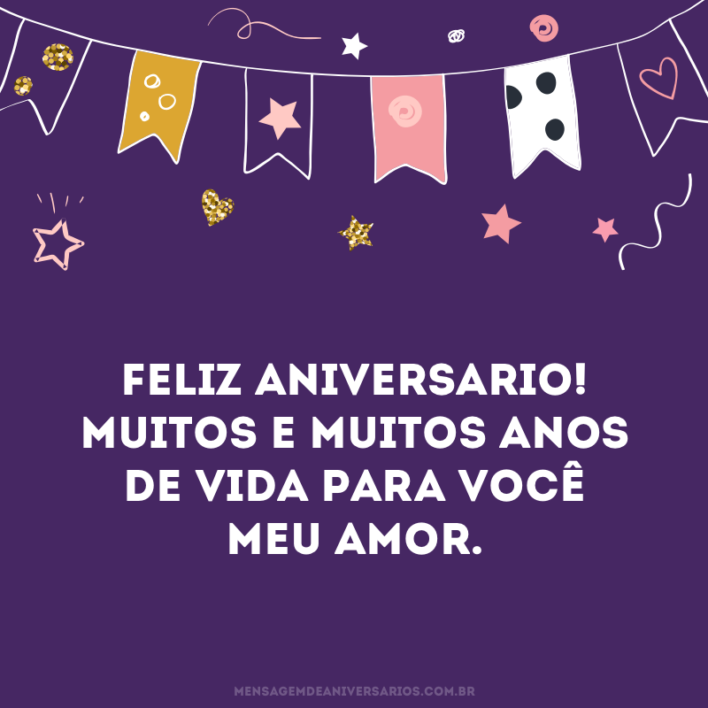 Feliz aniversário para esposo