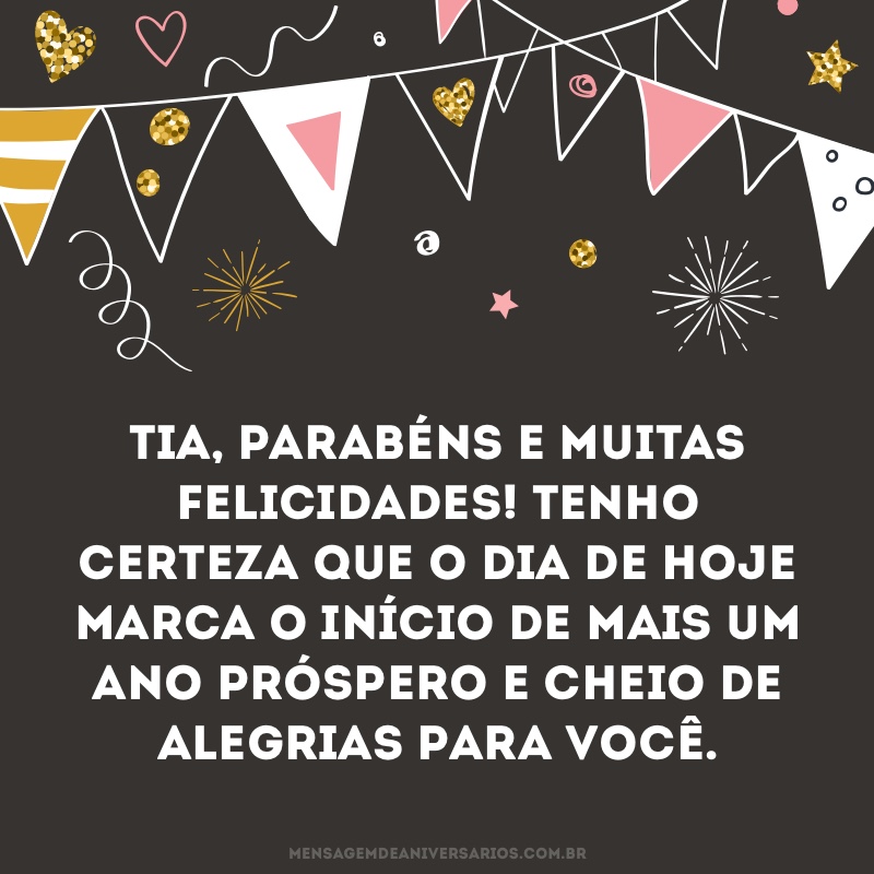 Feliz aniversário tia