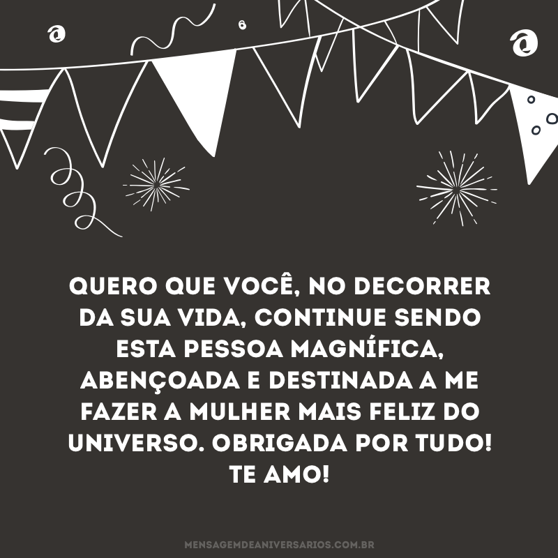 Feliz aniversário com amor para o esposo