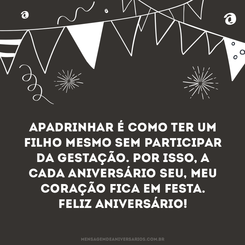 Feliz aniversário para querida afilhada