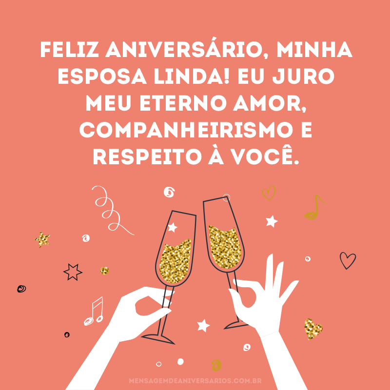 Feliz aniversário para esposa linda