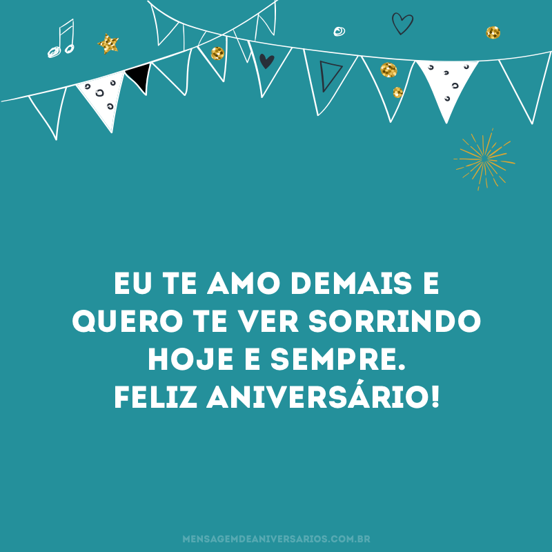 Feliz aniversário para namorada