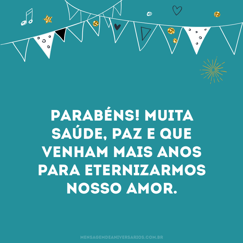 Parabéns esposo amado - Mensagem de Aniversário