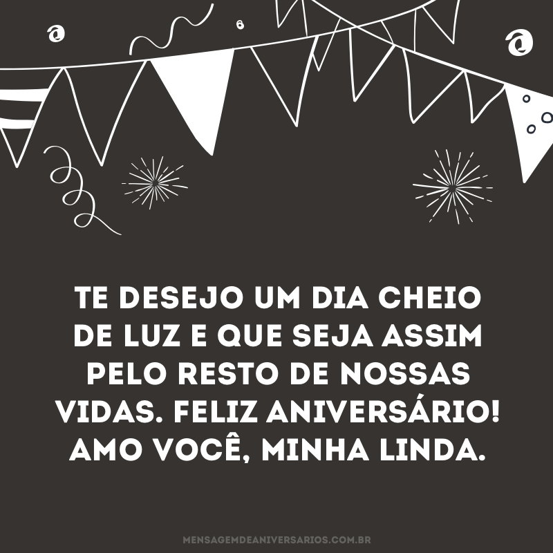 Minha amada, felicidades!