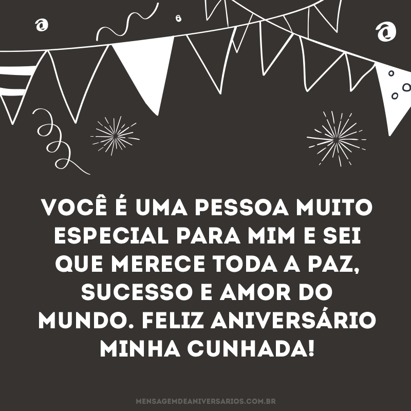 Cunhada, felicidades neste dia