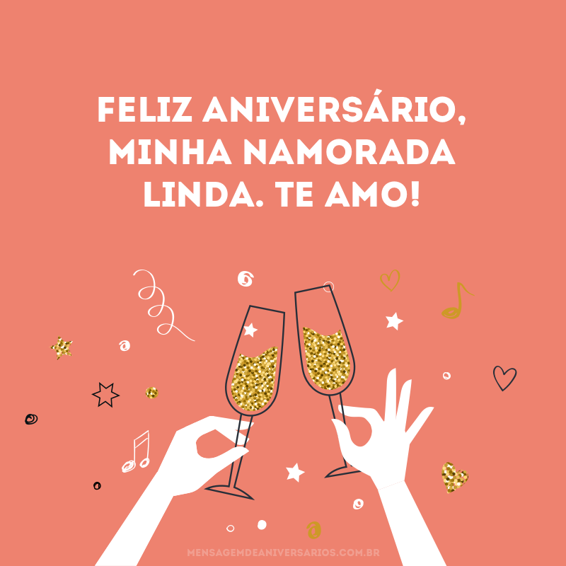 Feliz aniversário, minha namorada