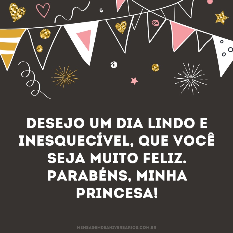 Parabéns, minha princesa