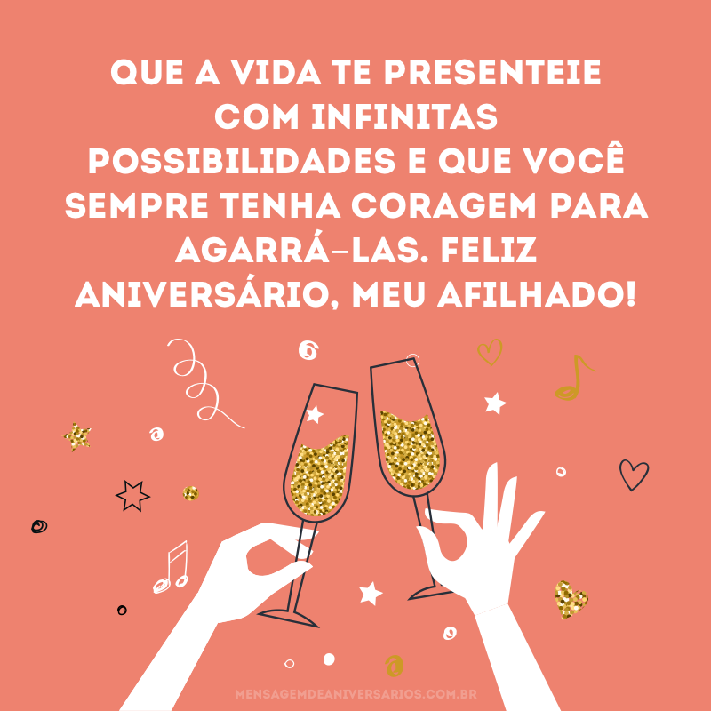 Afilhado, feliz aniversário