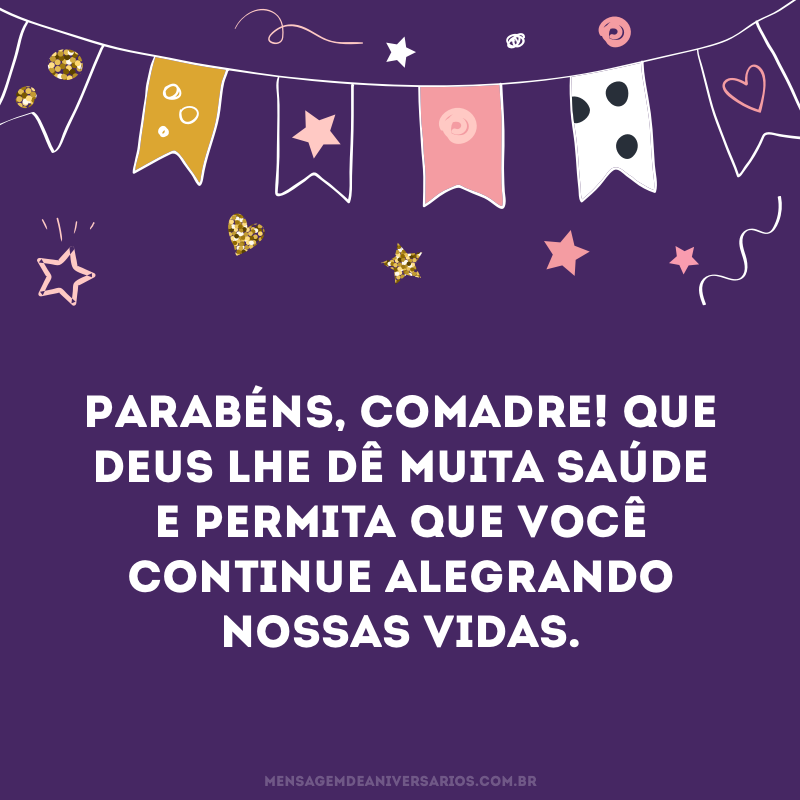 Comadre, parabéns