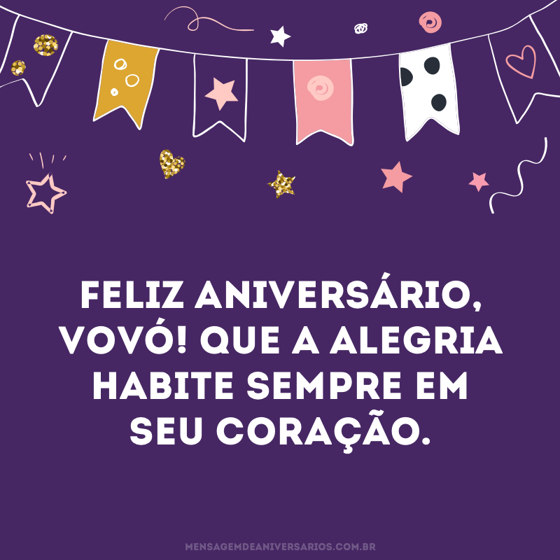 Feliz aniversário, vovó