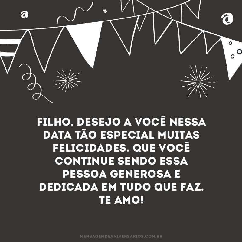 Feliz aniversário meu filho