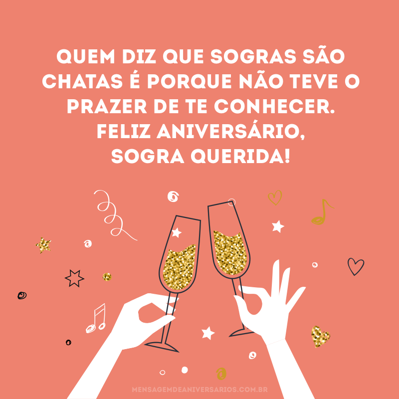 Feliz aniversário, querida sogra