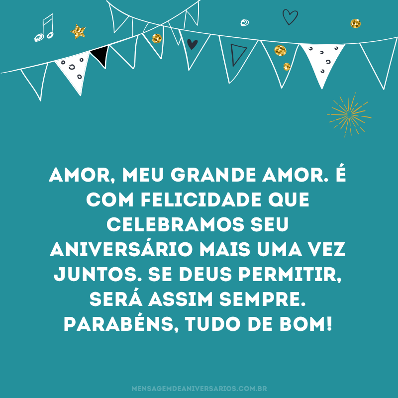 Parabéns marido - Mensagem de Aniversário