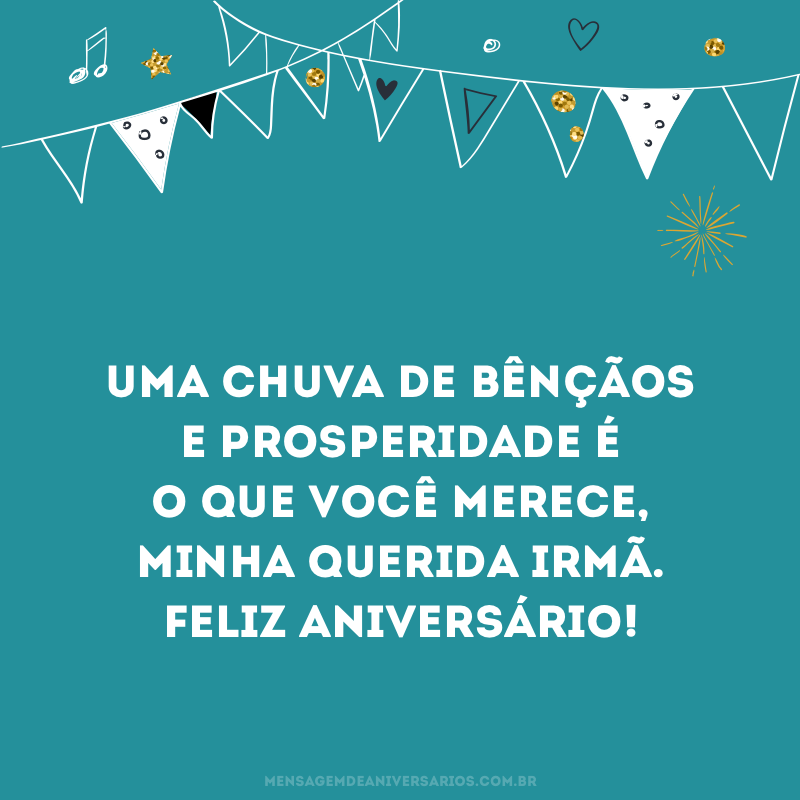 Bênçãos e prosperidade - Mensagem de Aniversário