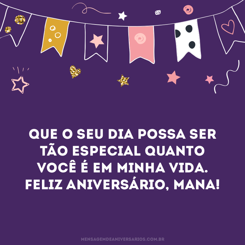 Mensagens de Aniversário para irmã