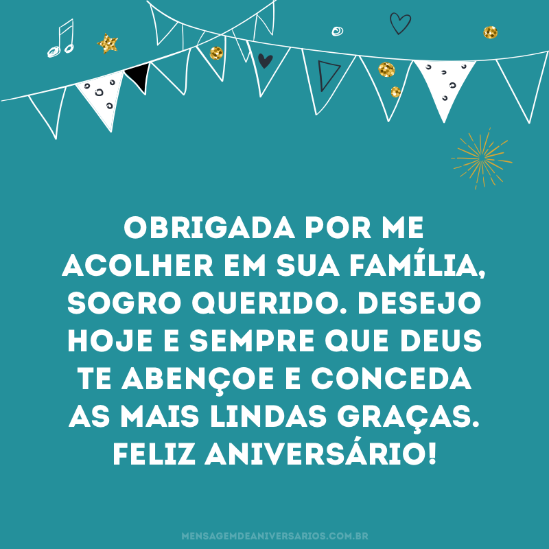 Feliz aniversário, Deus abençoe sempre