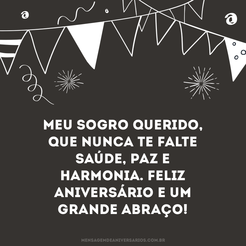 Feliz aniversário e um grande abraço