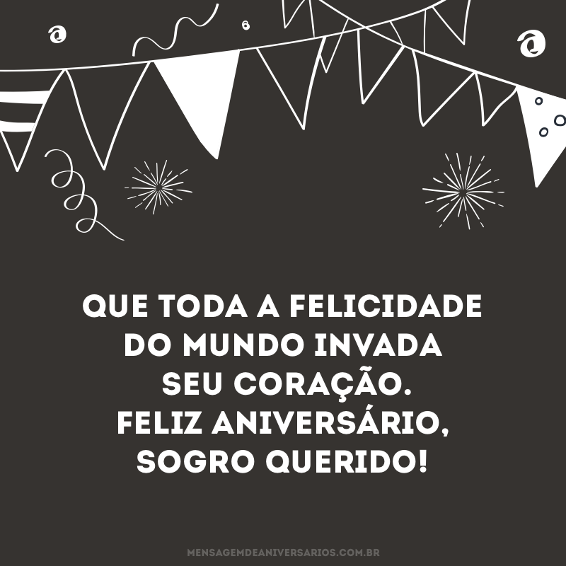 Feliz aniversário, sogro querido