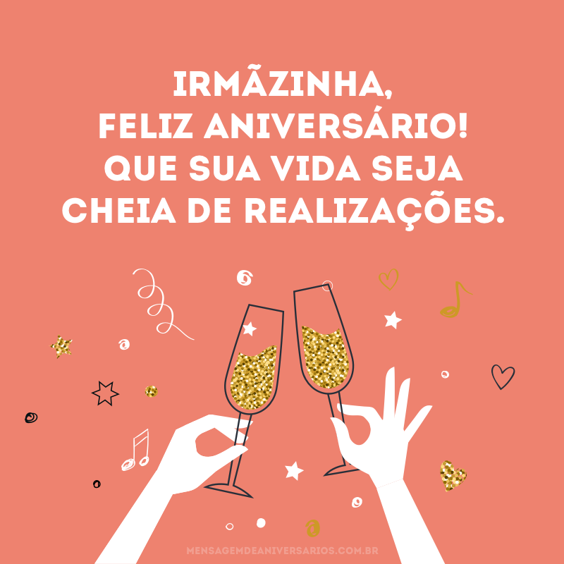 Irmãzinha, feliz aniversário