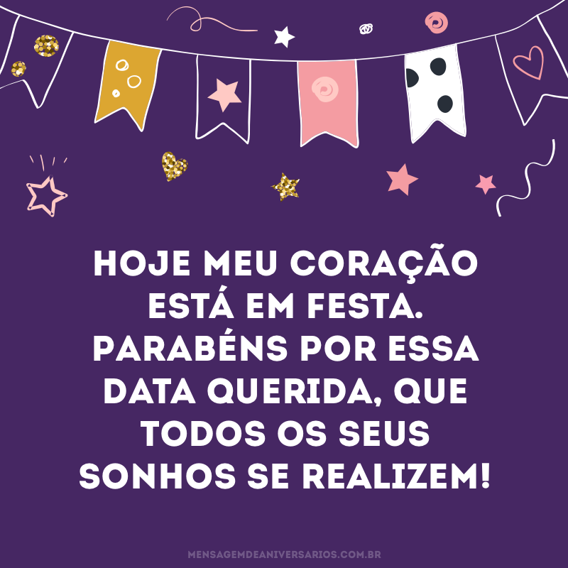 Meu coração está em festa