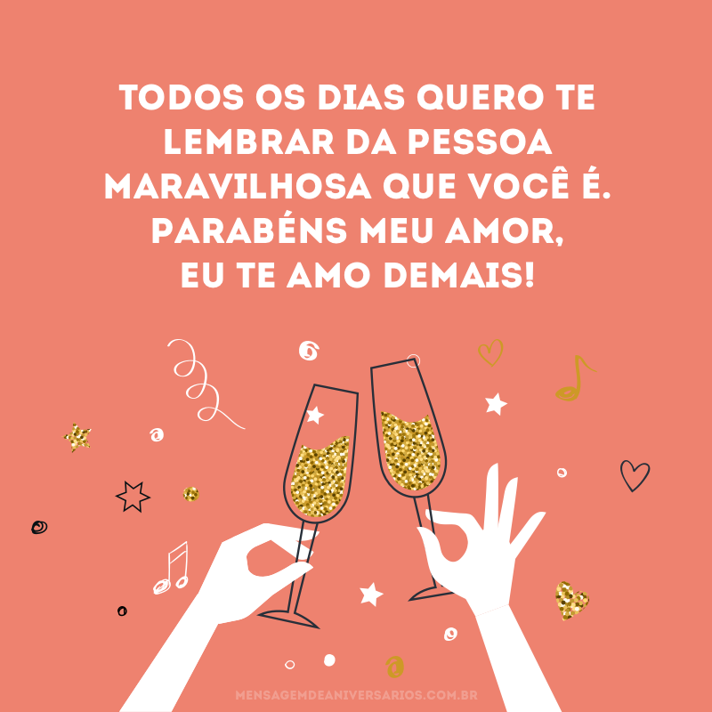 Parabéns meu amor, te amo