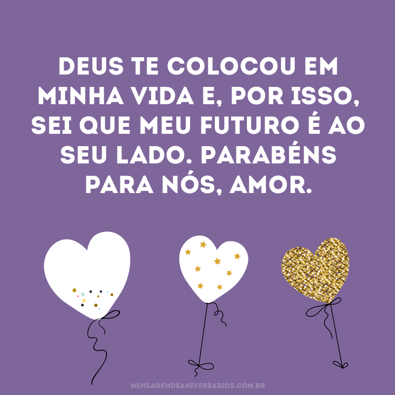 Parabéns para nós, amor