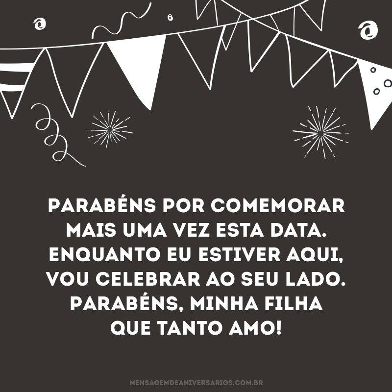 Parabéns por comemorar