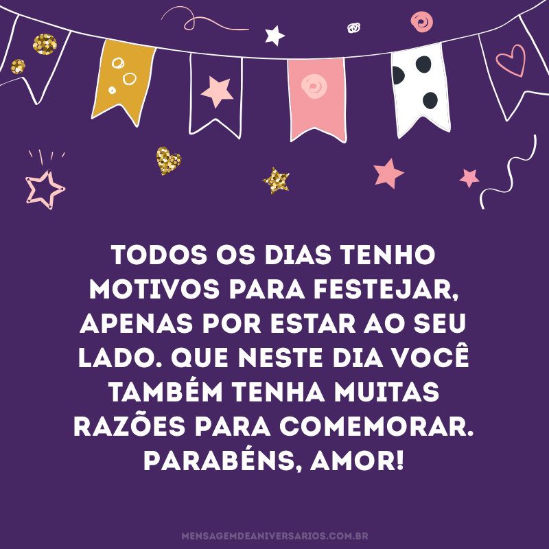 Tenho muitos motivos para festejar