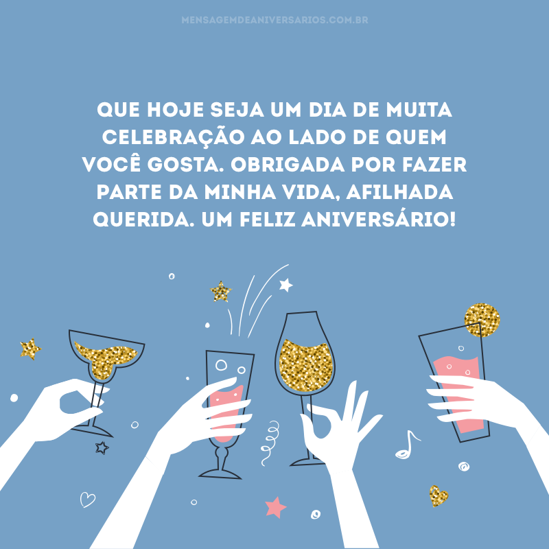 Um feliz aniversário, afilhada