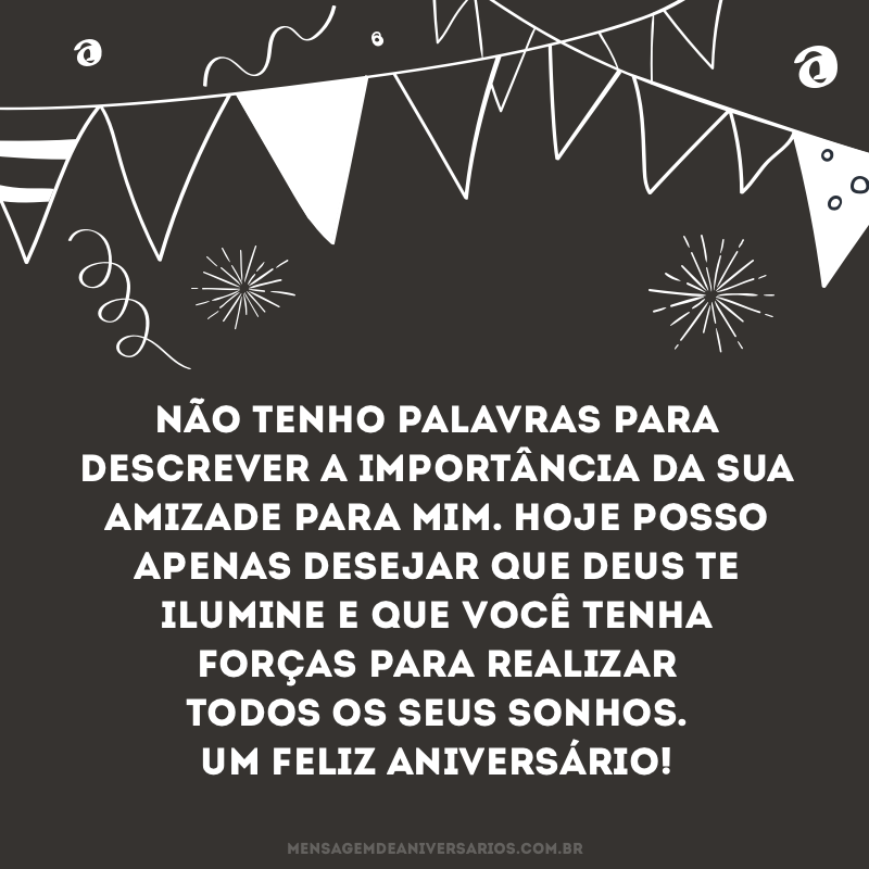 Um feliz aniversário, amigo