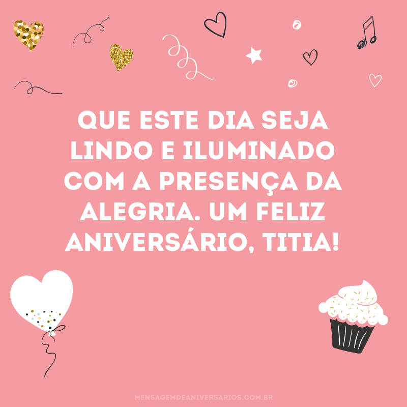 Um feliz aniversário, titia