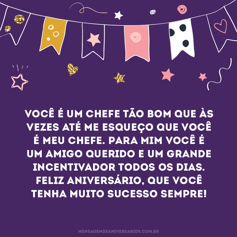 Mensagens de Aniversário para chefe