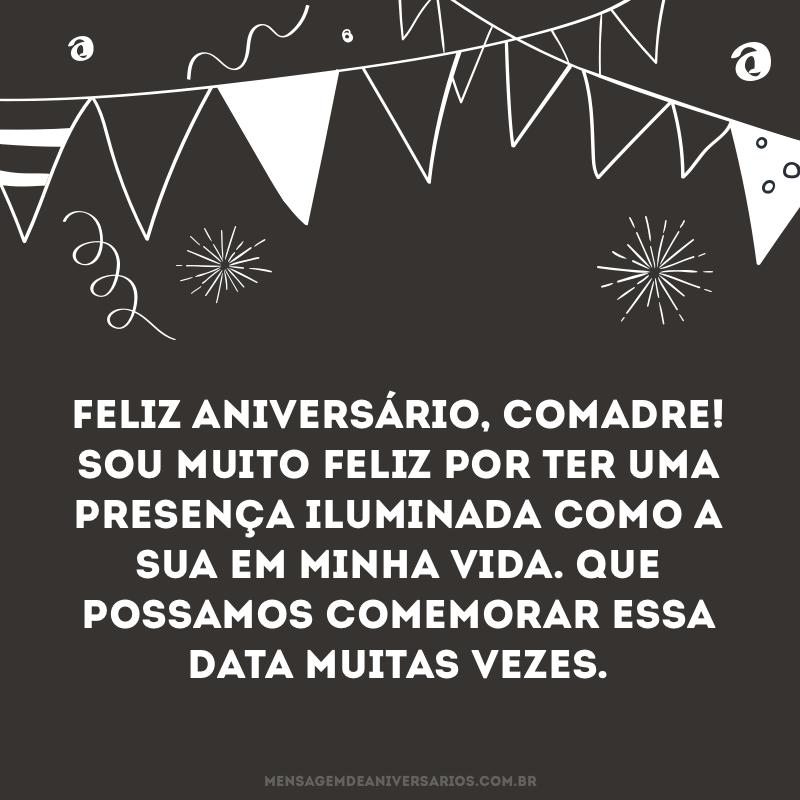 Comadre, feliz aniversário