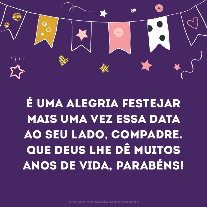 É uma alegria festejar