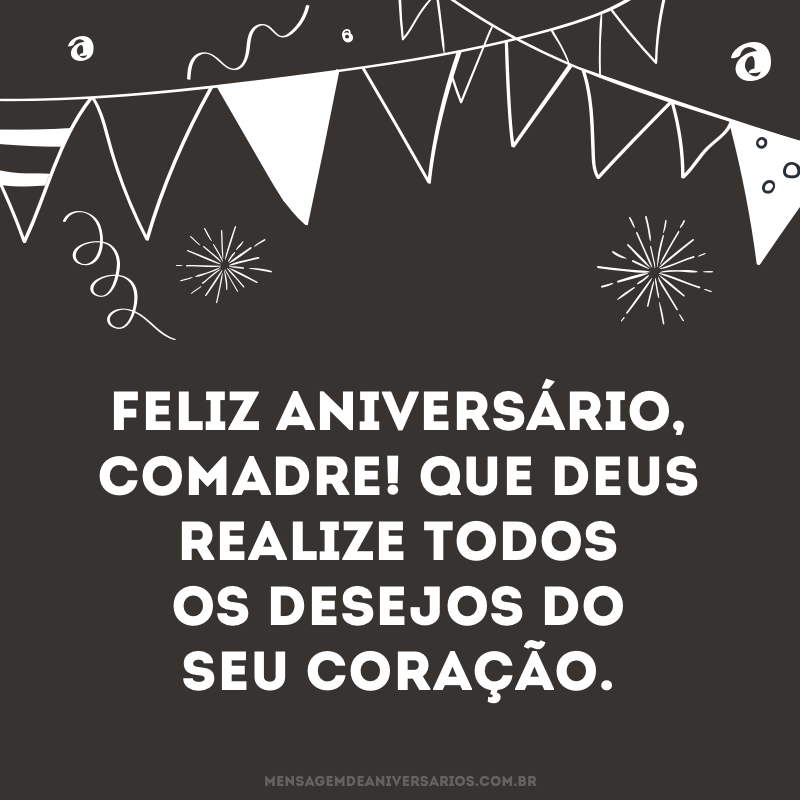 Feliz aniversário, comadre