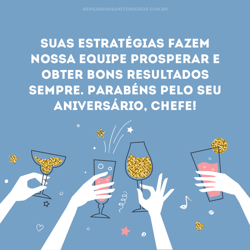 Parabéns pelo seu aniversário, chefe