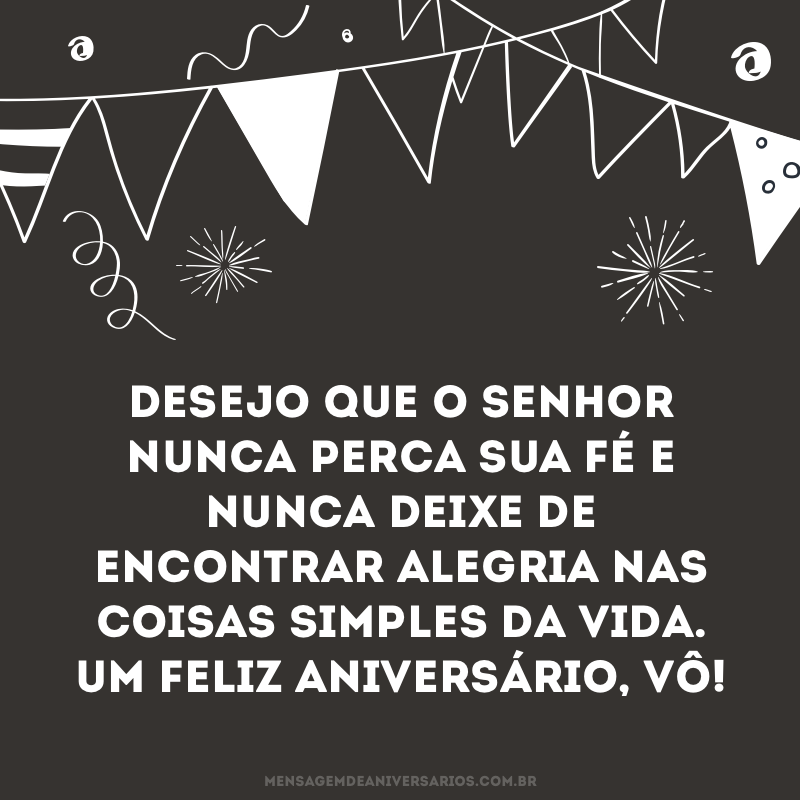 Um feliz aniversário, vô