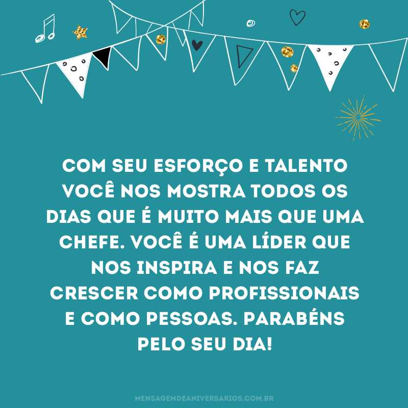 Uma líder que nos inspira - Mensagem de Aniversário