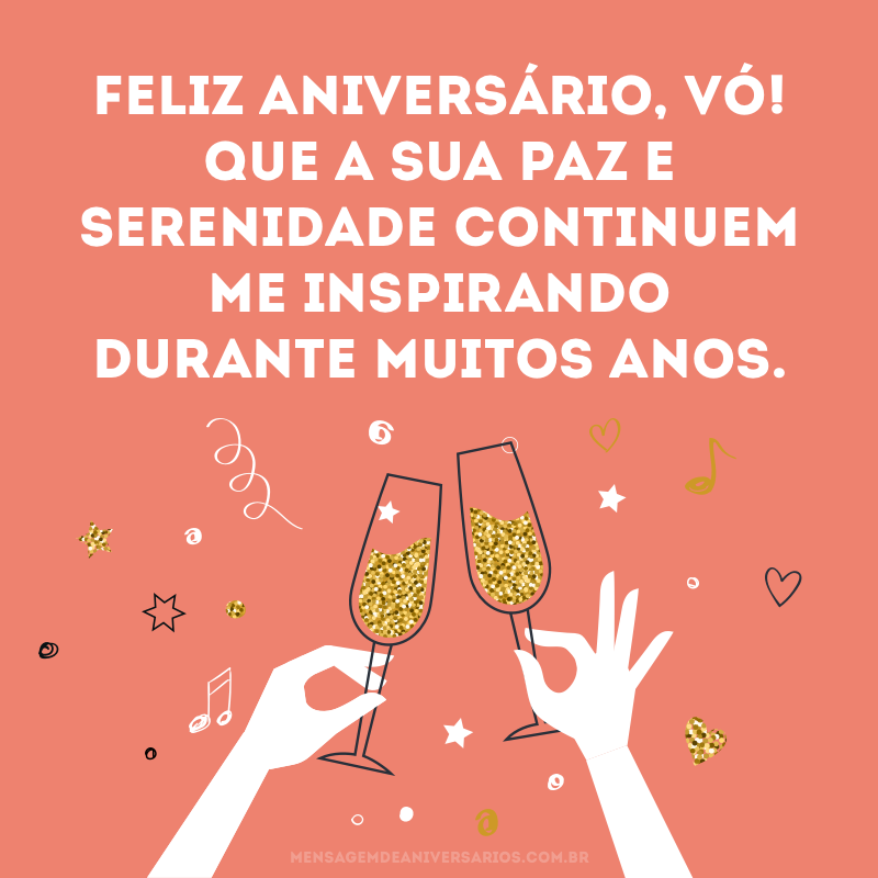 Vovó, obrigada pelos conselhos - Mensagem de Aniversário