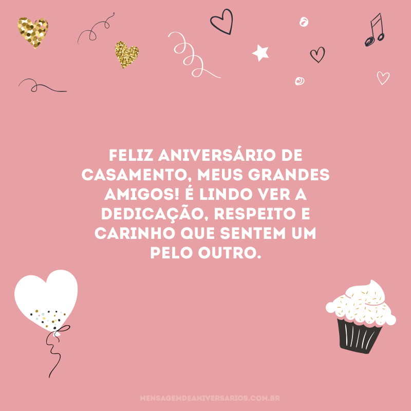 20 mensagens de aniversário de casamento para amigos especiais